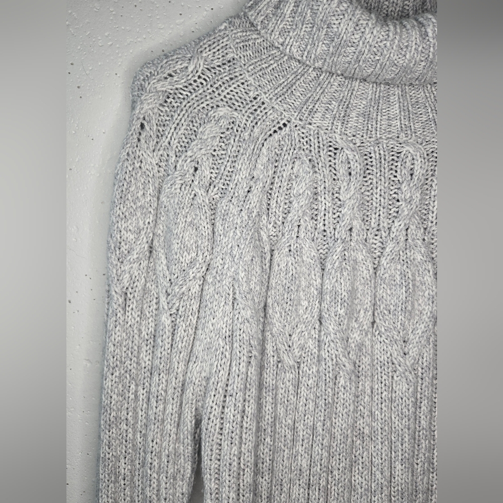 St. John's Bay Light Gray Turtleneck Sweater - Picture 3 of 7
